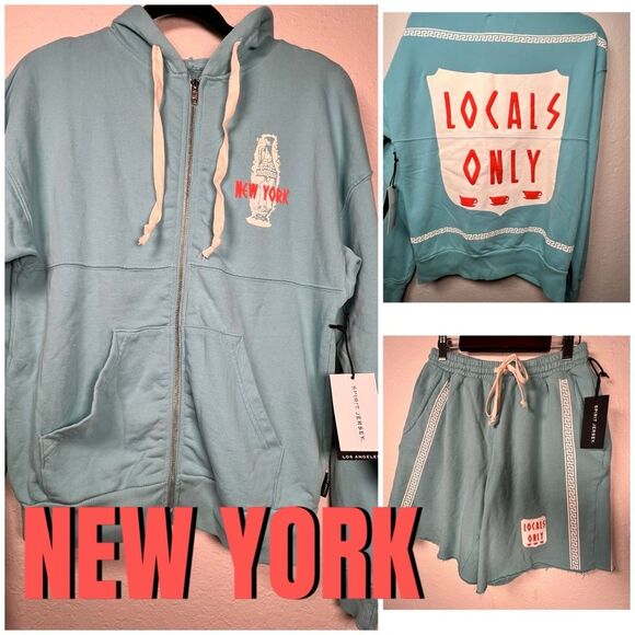 Spirit Jersey 2 piece bundle ▪️ “locals only” “New York” ▪️ unisex ▪️ oversized - Picture 1 of 10